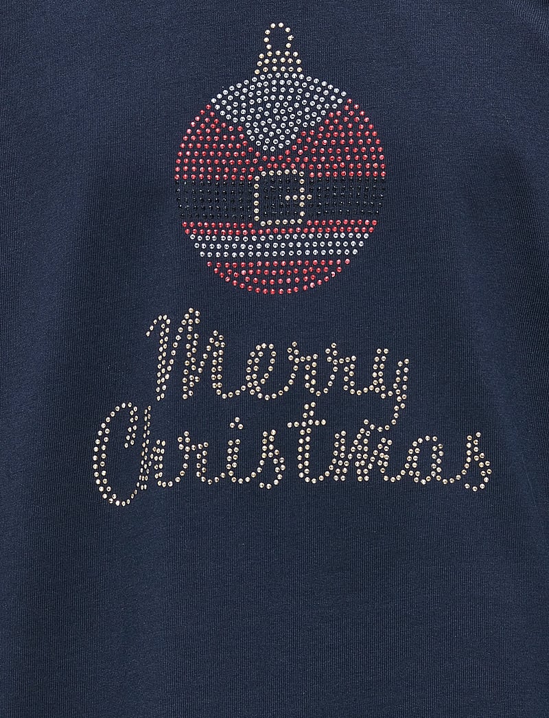 Kids Only - KOGRIRI LIFE XMAS L/S STONES TOP JRS - langærmede t-shirts - night sky - 2