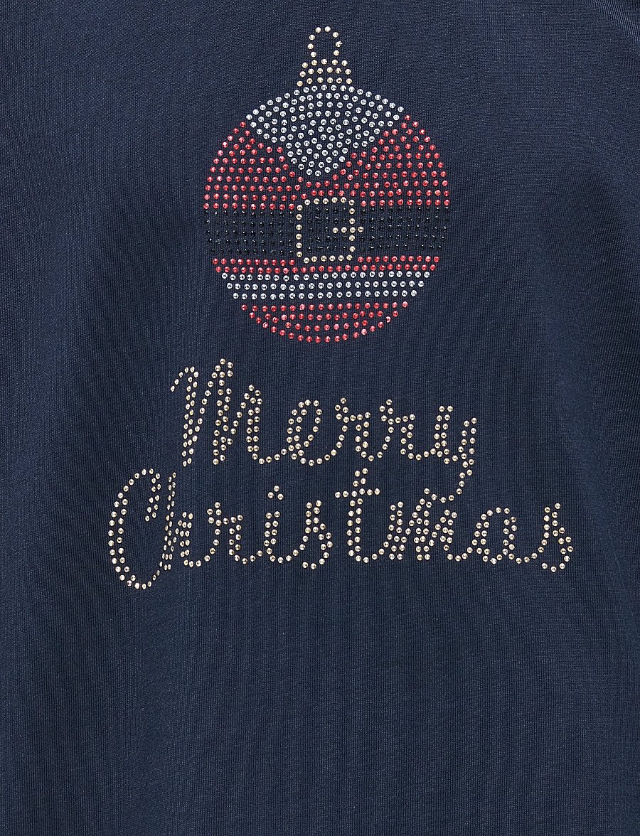 Kids Only - KOGRIRI LIFE XMAS L/S STONES TOP JRS - långärmade t-shirts - night sky - 2