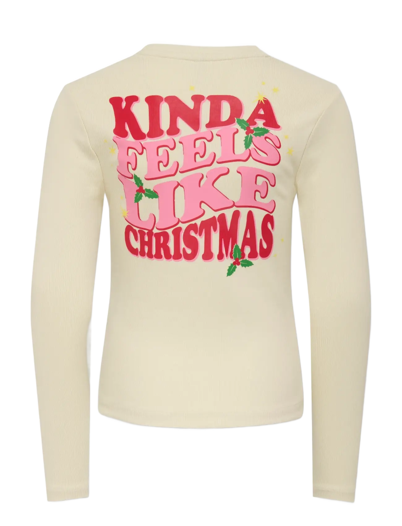 Kids Only - KOGBELLA XMAS LIFE L/S O-NECK TOP JRS - long-sleeved t-shirts - birch - 1