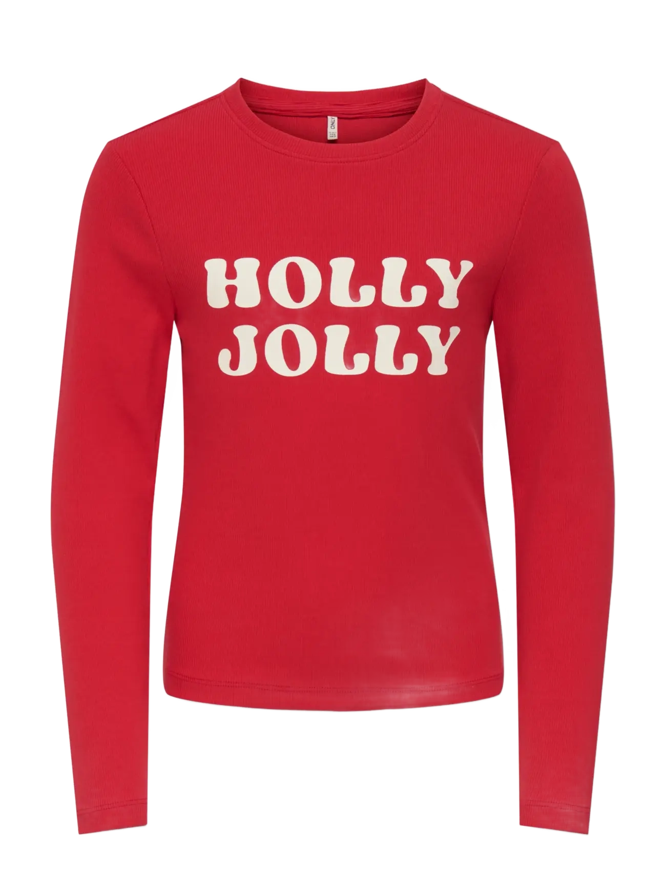 Kids Only KOGBELLA XMAS LIFE L/S O-NECK TOP JRS - Oberteile - SALSA / red
