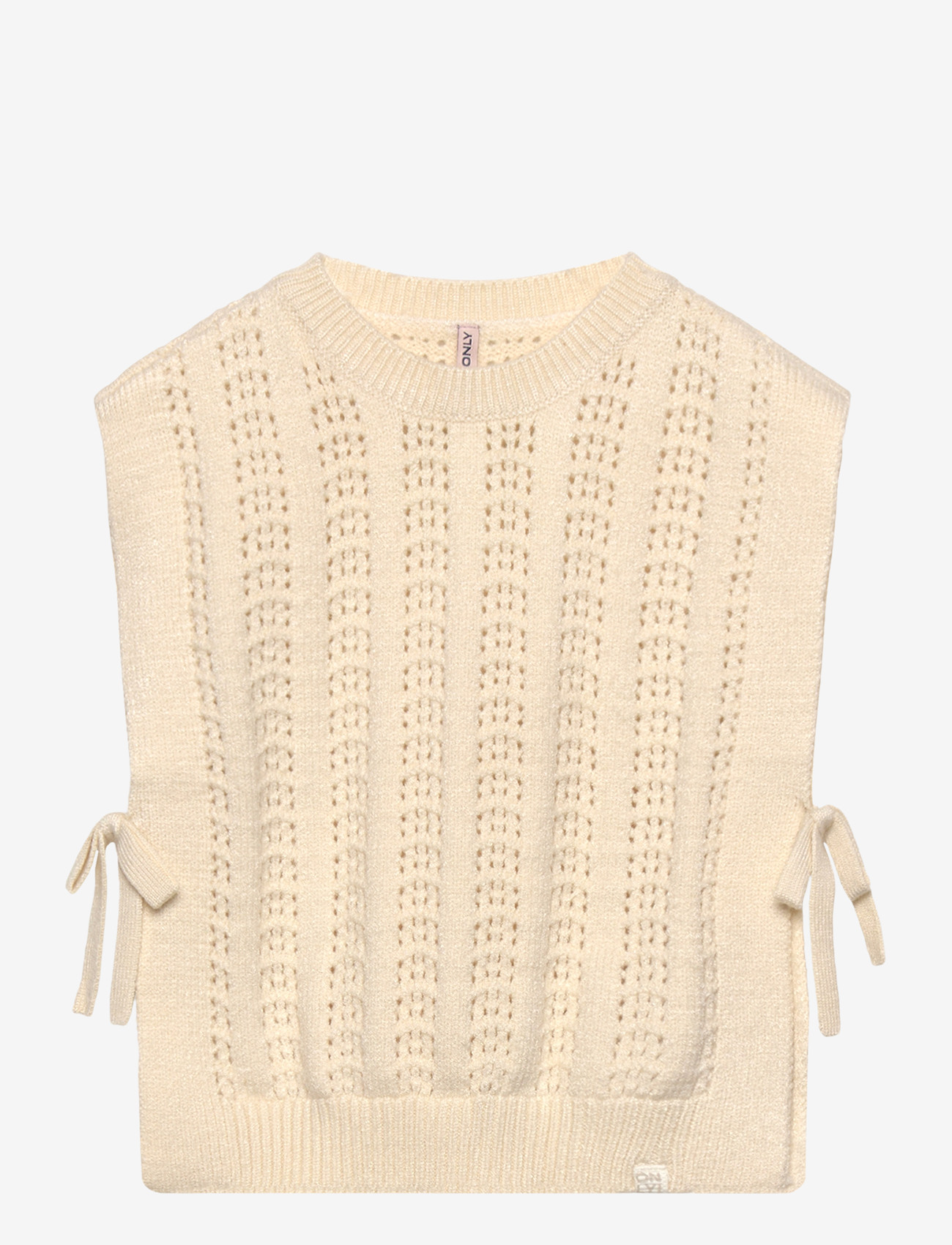 Kids Only - KMGKATIA S/L O-NECK VEST KNT - westen - tofu - 1