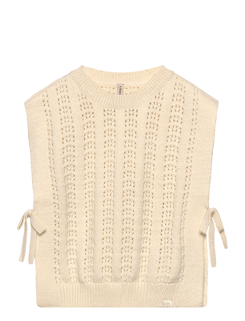 Kids Only - KMGKATIA S/L O-NECK VEST KNT - westen - tofu - 1