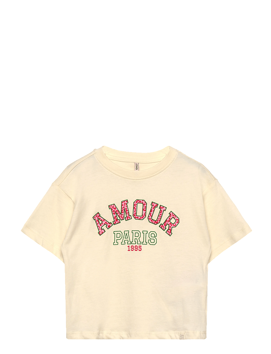 Kids Only - KMGJULITTA LIFE S/S LOOSE TEE JRS - kurzärmelige - antique white - 0