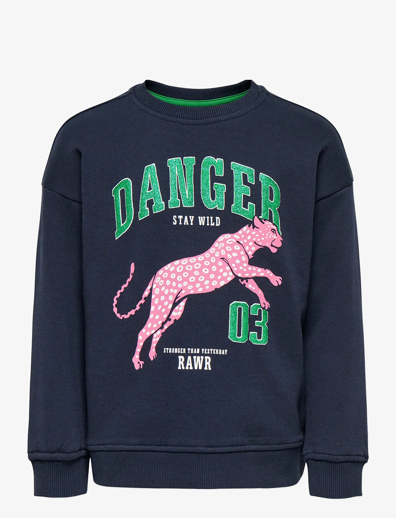 Kids Only - KMGLEOPAULA LIFE L/S LOOSE PULLO BRU SWT - dressipluusid - night sky - 0