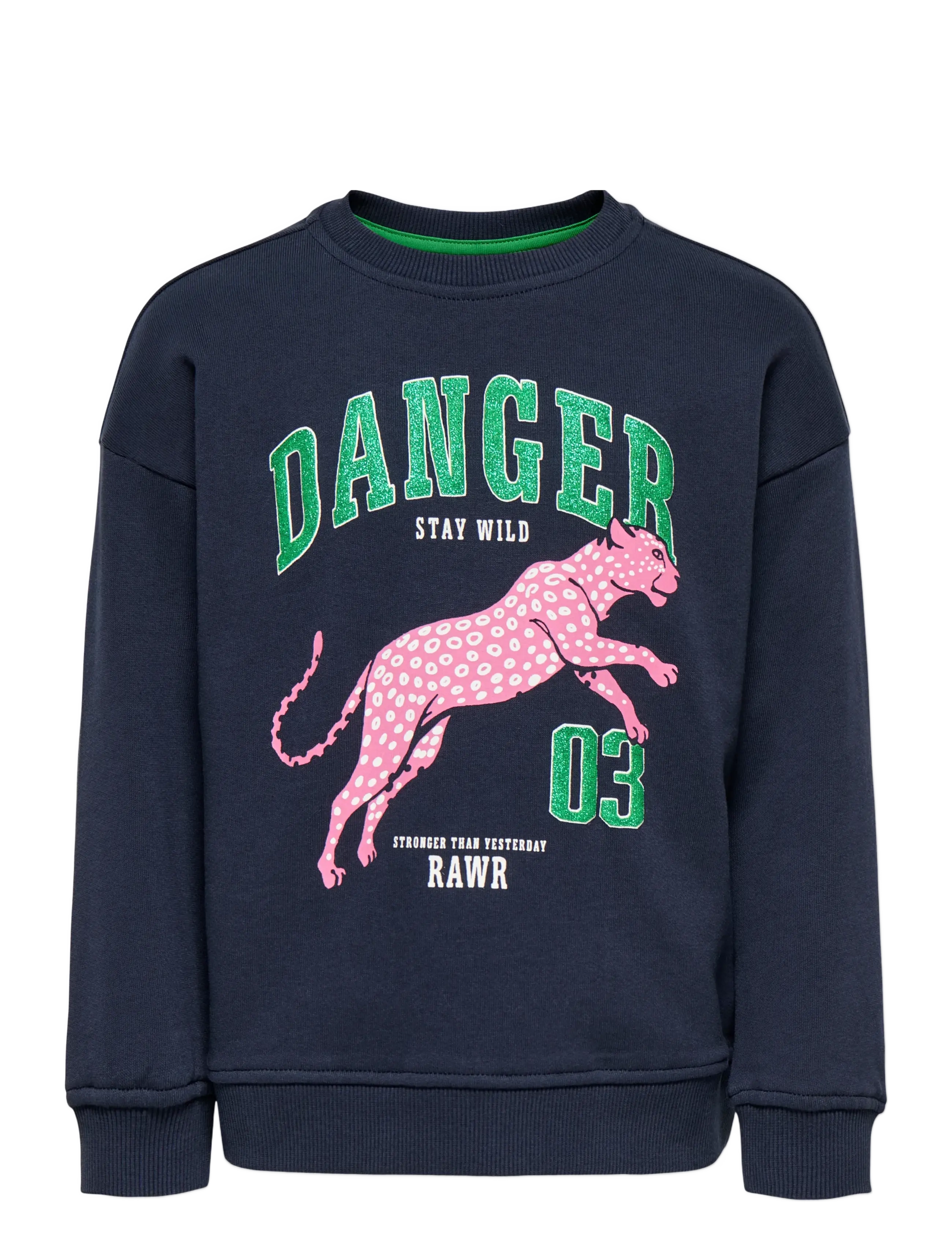 Kids Only KMGLEOPAULA LIFE L/S LOOSE PULLO BRU SWT - Oberteile - NIGHT SKY / navy
