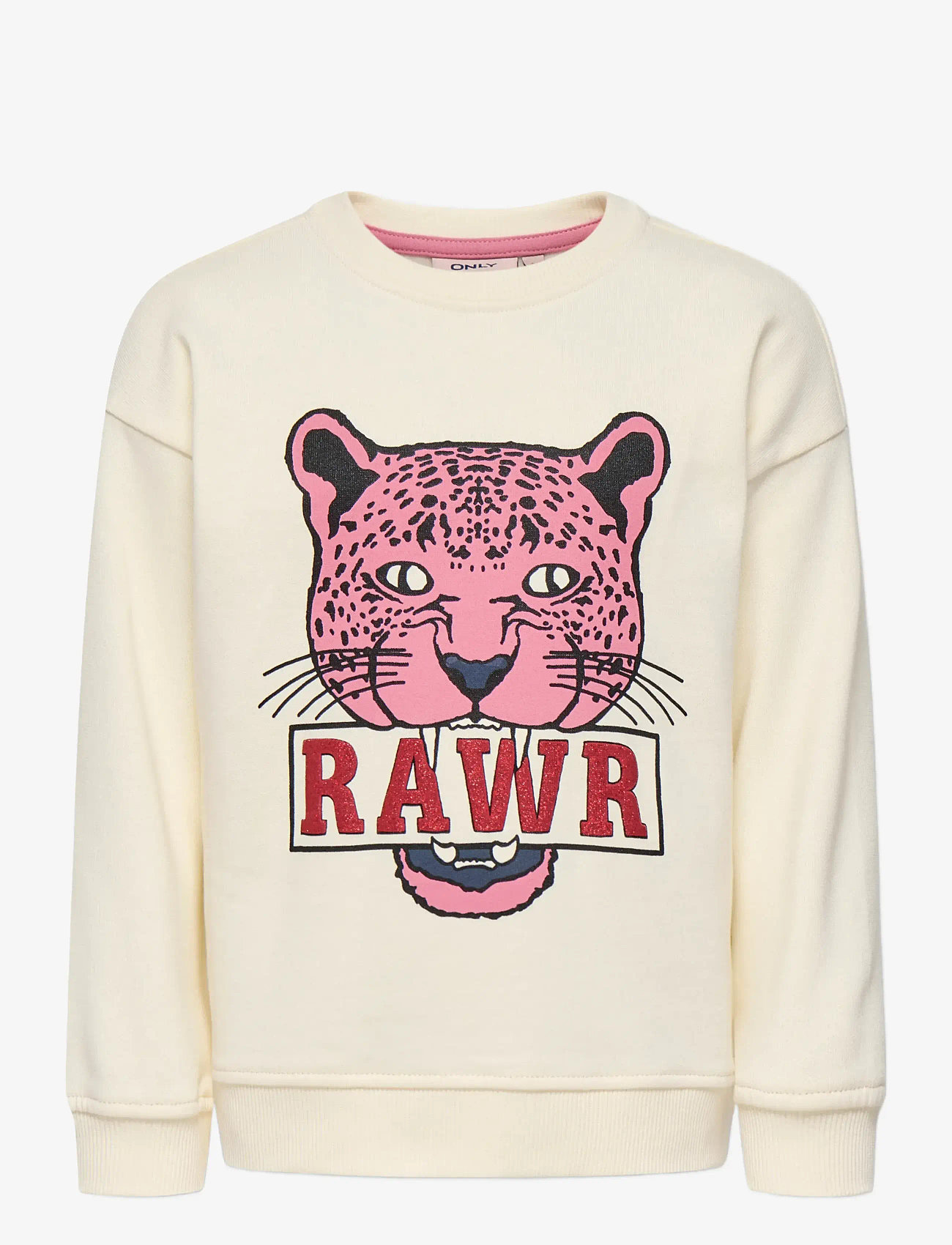 Kids Only - KMGLEOPAULA LIFE L/S LOOSE PULLO BRU SWT - sweatshirts - tofu - 1