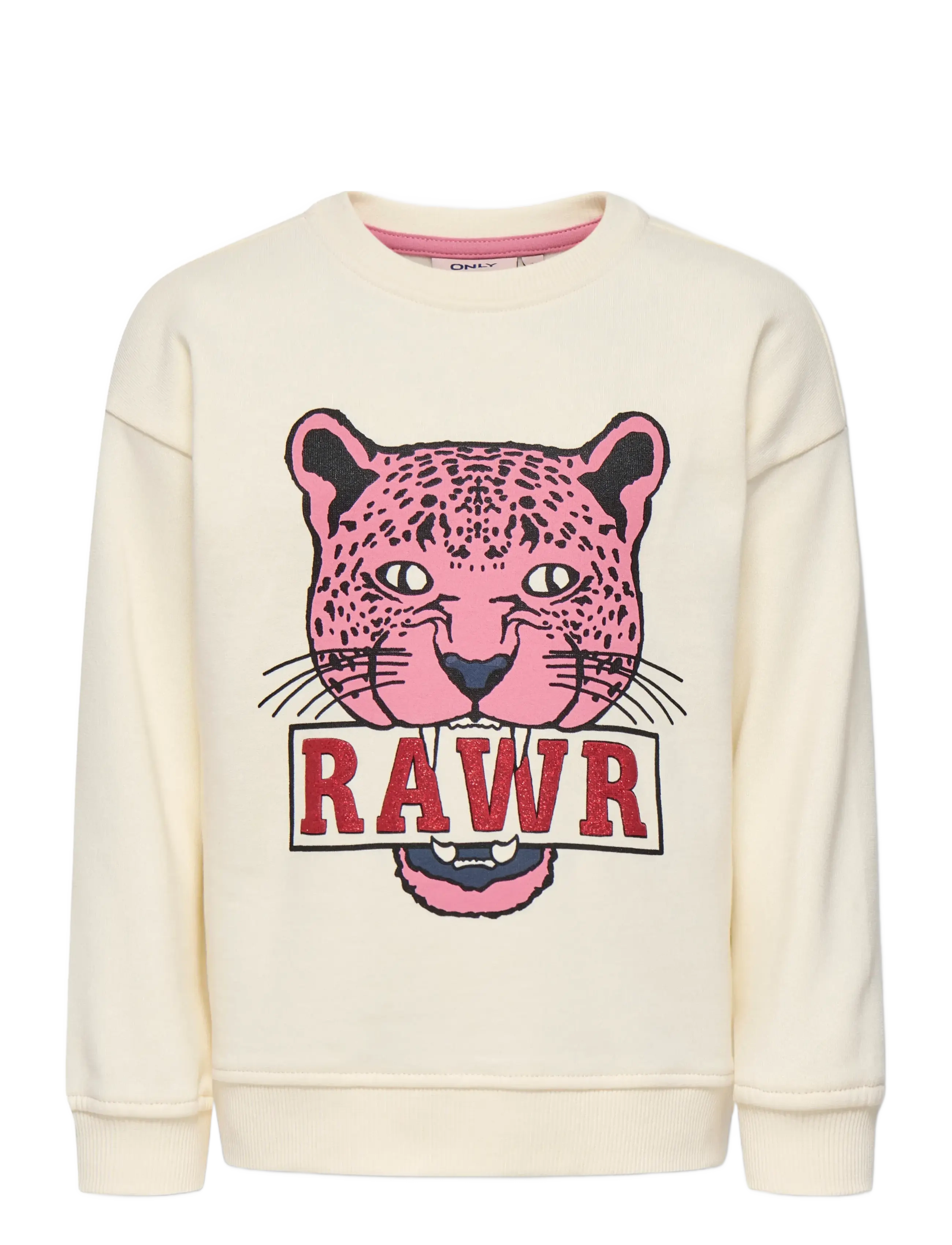 Kids Only KMGLEOPAULA LIFE L/S LOOSE PULLO BRU SWT - Oberteile - TOFU / cream