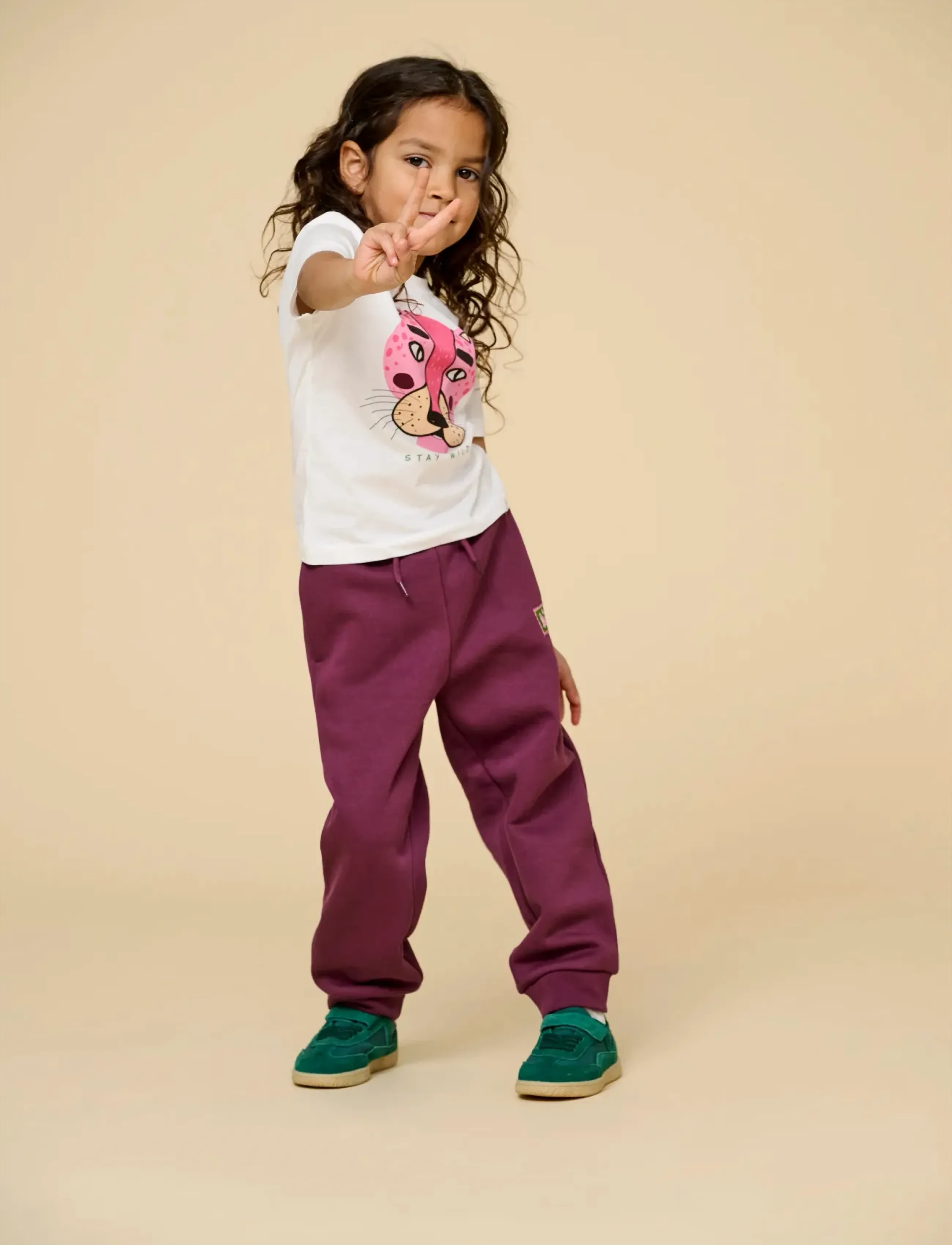 Kids Only KMGLEONORA LIFE REG PANT BRU SWT - Underdele - MAUVE WINE / burgundy