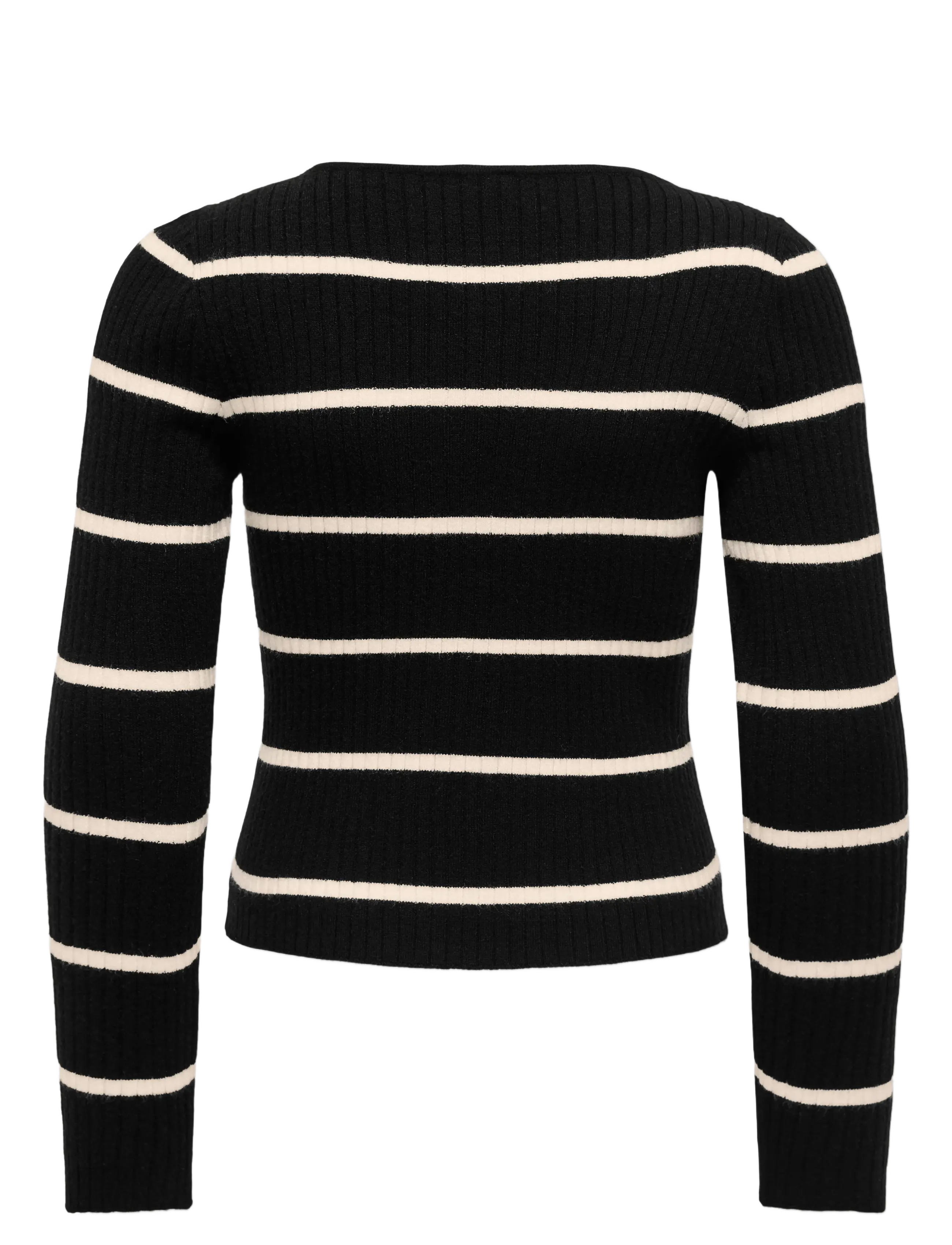 Kids Only - KOGIBI LS RIB BOATNECK CP KNT NOOS - trøjer - black - 1