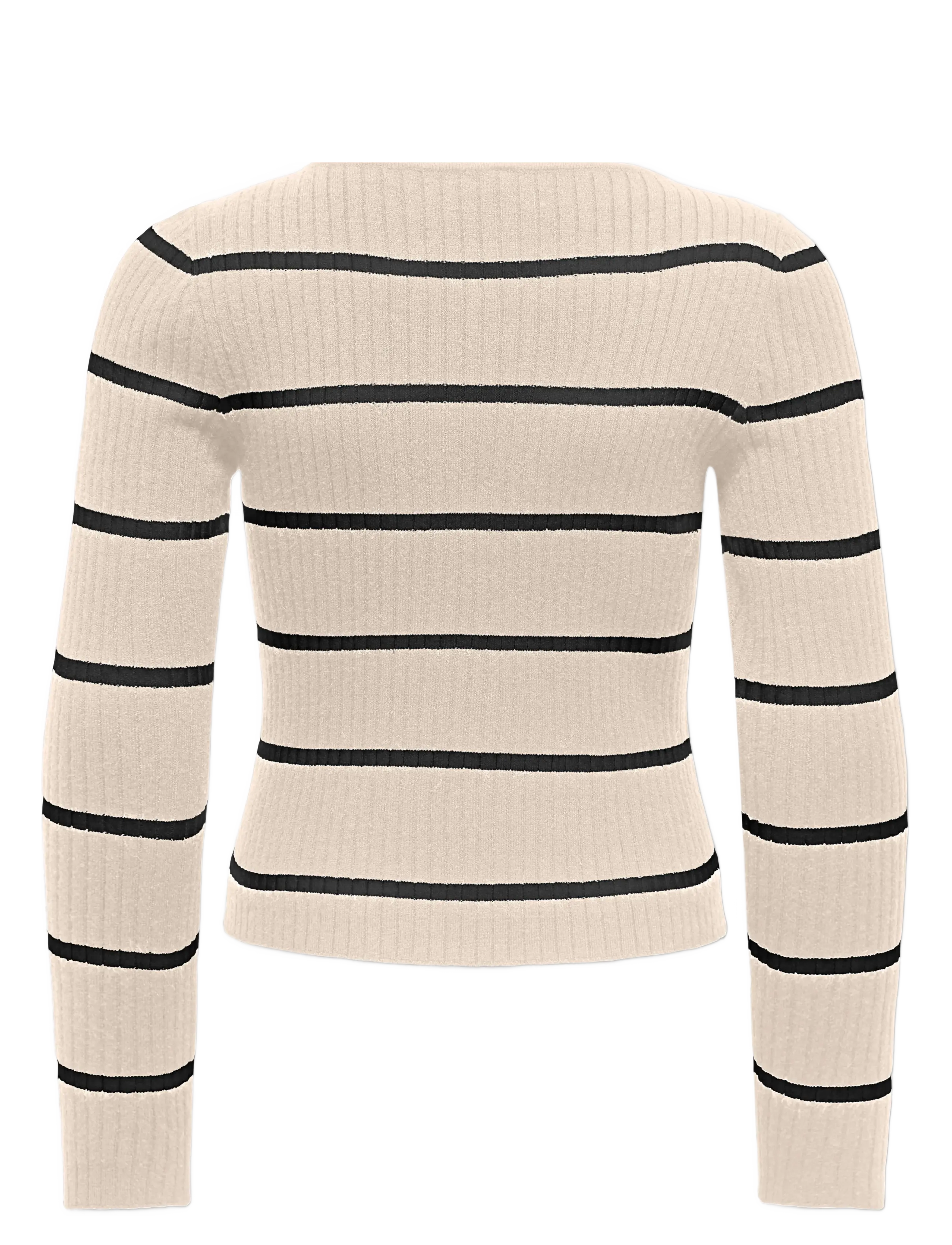 Kids Only - KOGIBI LS RIB BOATNECK CP KNT NOOS - trøjer - whitecap gray - 2