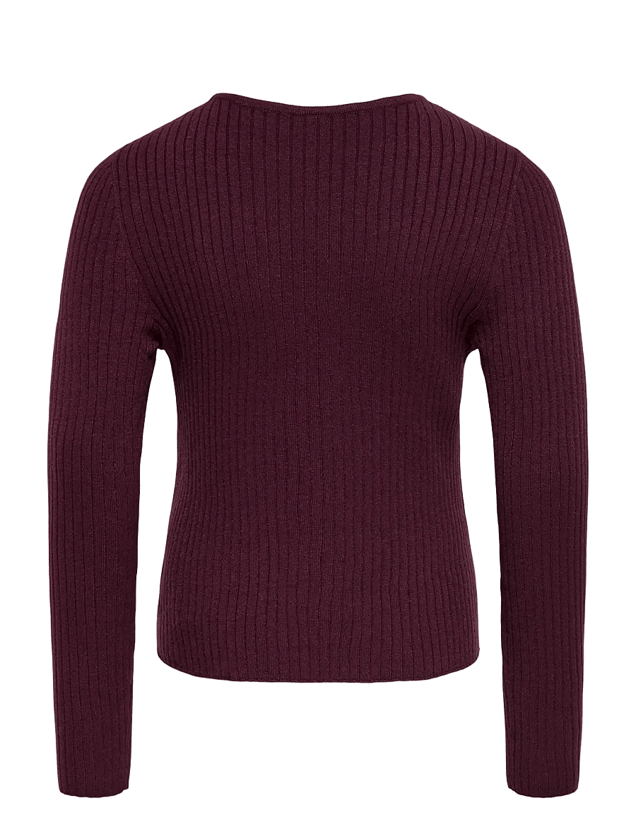 Kids Only - KOGIBI LS RIB BOATNECK CP KNT NOOS - pullover - winetasting - 1