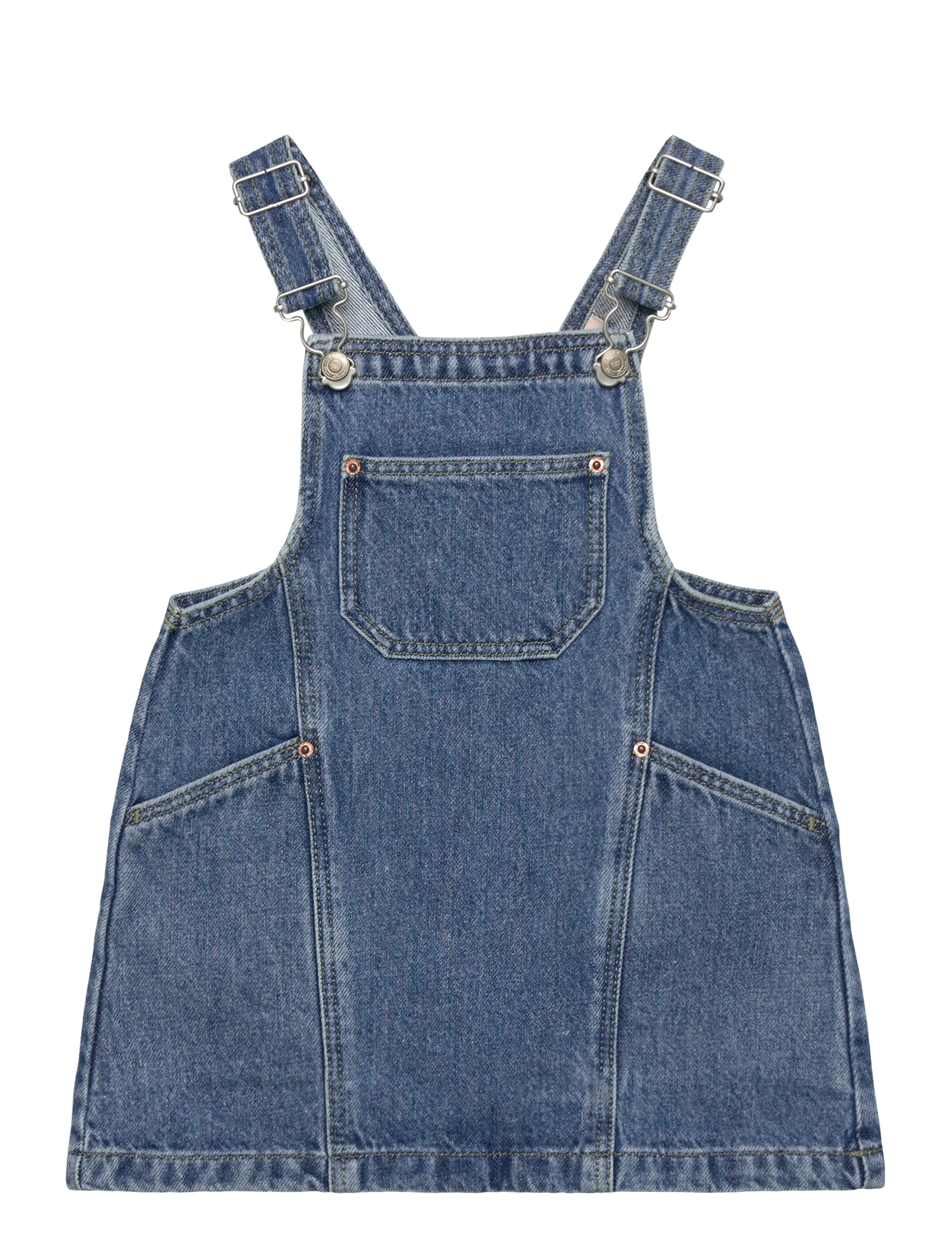 Kids Only - KMGCILLE SHORT SPENCER DRESS DNM AKM - sleeveless baby dresses - medium blue denim - 1