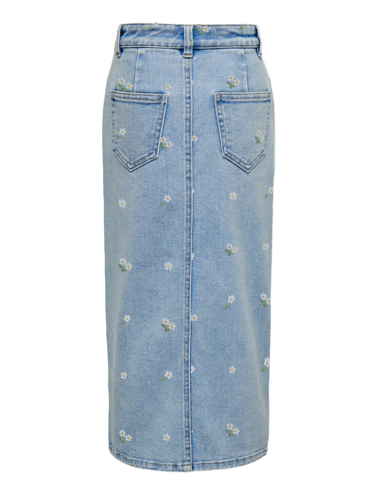 Kids Only - KOGSIRI FRONT SLIT EMB SKIRT DNM AZG - midi rokken - light blue denim - 1