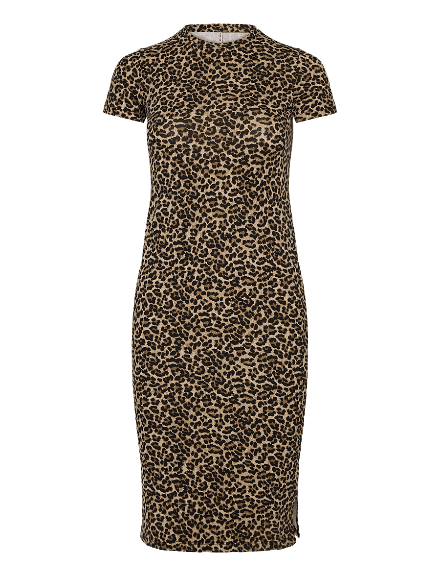 Kids Only - KOGLIVE LOVE LIFE S/S MID CALF DRESS JRS - kortærmede hverdagskjoler - ginger root - 0