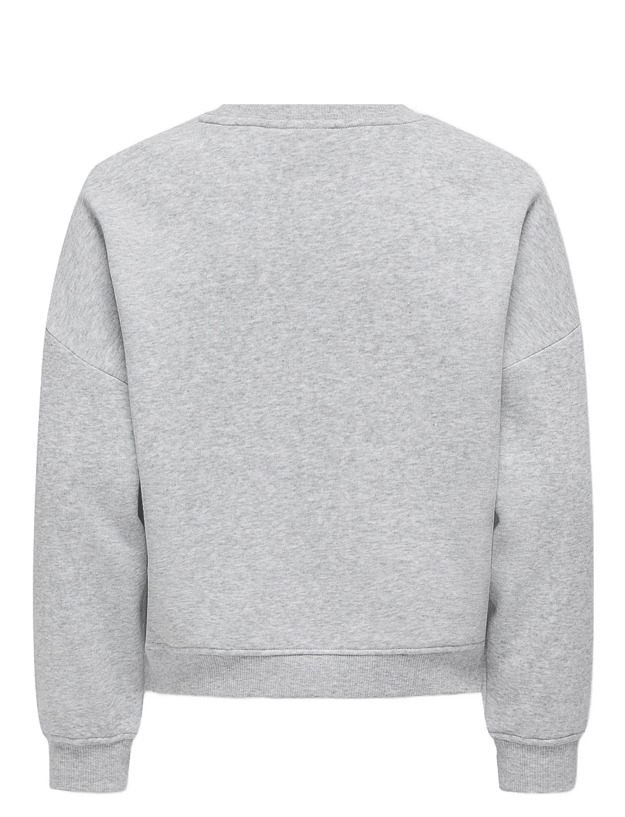 Kids Only - KOGSWEAT L/S CREW OVERSIZE SWT NOOS - sweatshirts - light grey melange - 2