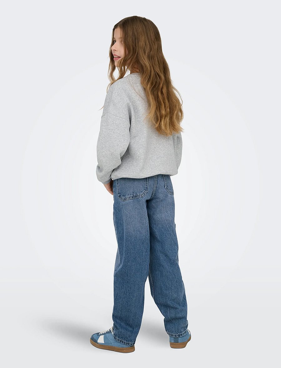Kids Only - KOGSWEAT L/S CREW OVERSIZE SWT NOOS - sweatshirts - light grey melange - 3