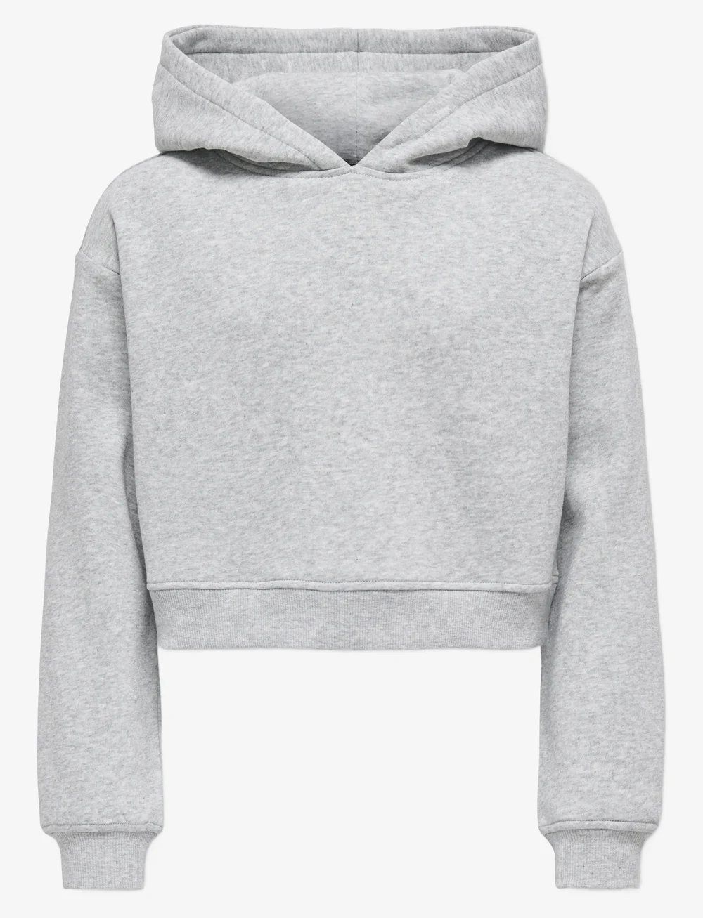 Kids Only - KOGSWEAT L/S HOODIE SHORT SWT NOOS - hættetrøjer - light grey melange - 0