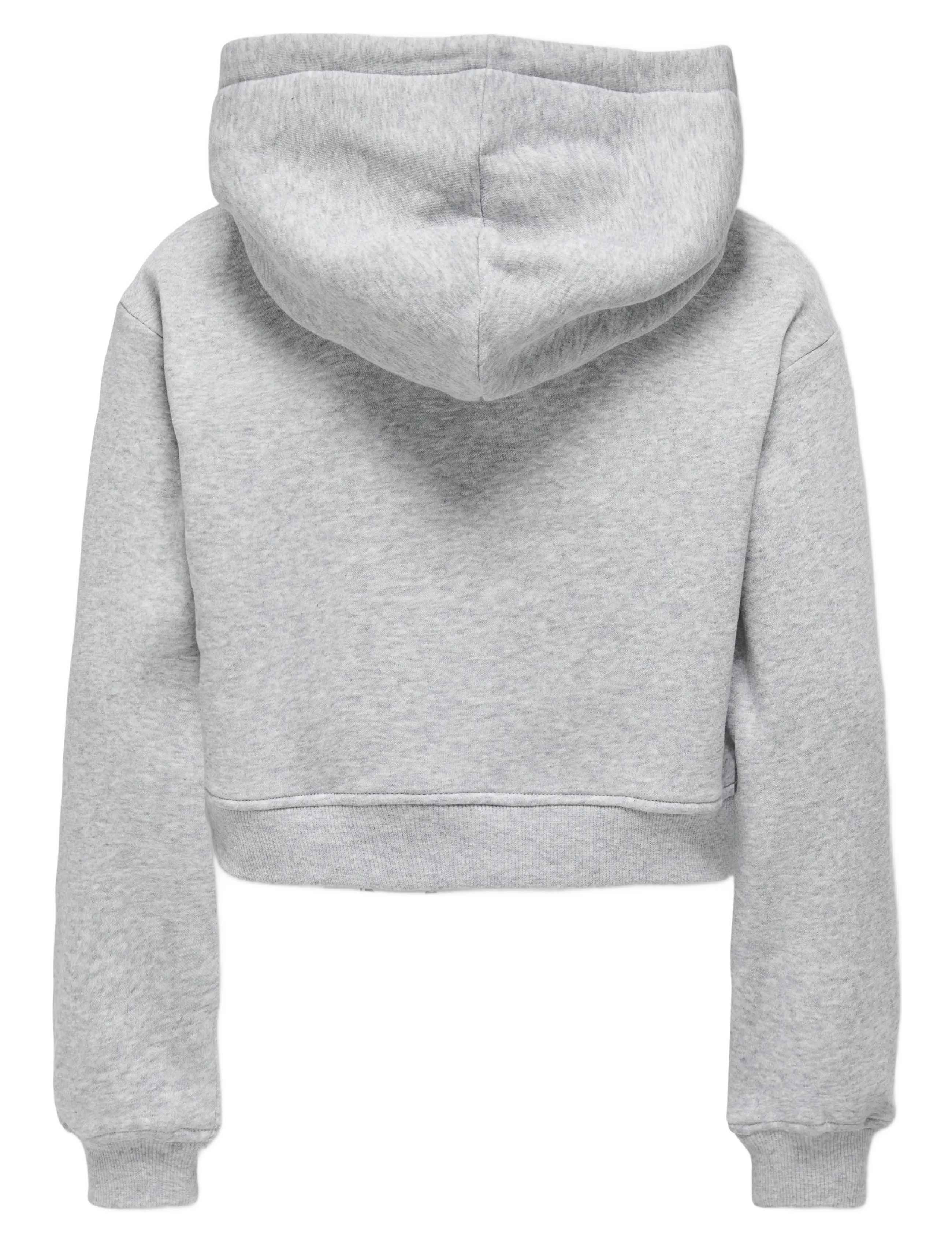 Kids Only - KOGSWEAT L/S HOODIE SHORT SWT NOOS - kapuzenpullover - light grey melange - 1