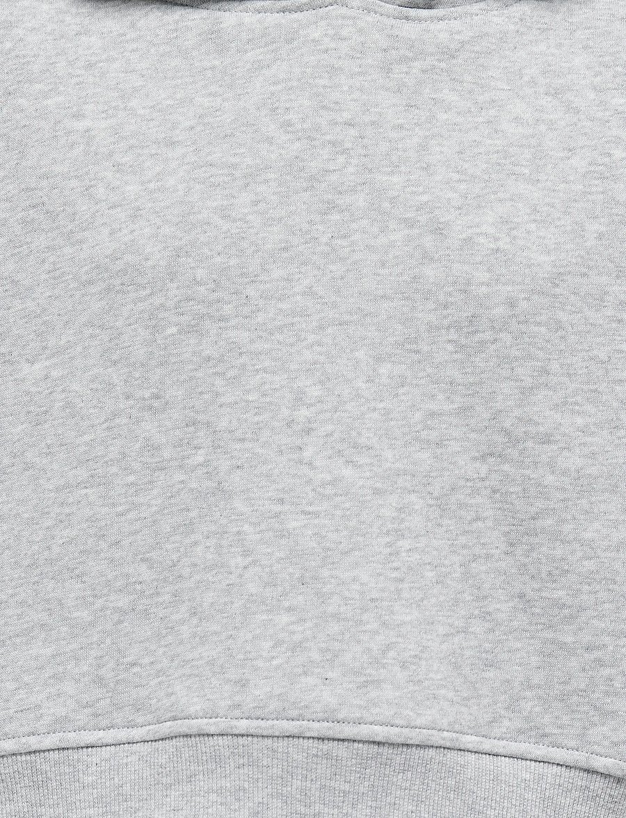 Kids Only - KOGSWEAT L/S HOODIE SHORT SWT NOOS - hupparit - light grey melange - 2