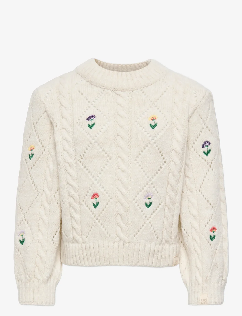 Kids Only - KMGFLOWER L/S O-NECK KNT - pullover - tofu - 0