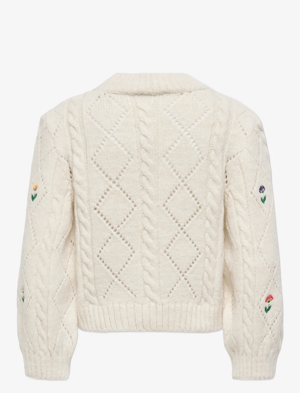 Kids Only - KMGFLOWER L/S O-NECK KNT - pullover - tofu - 1
