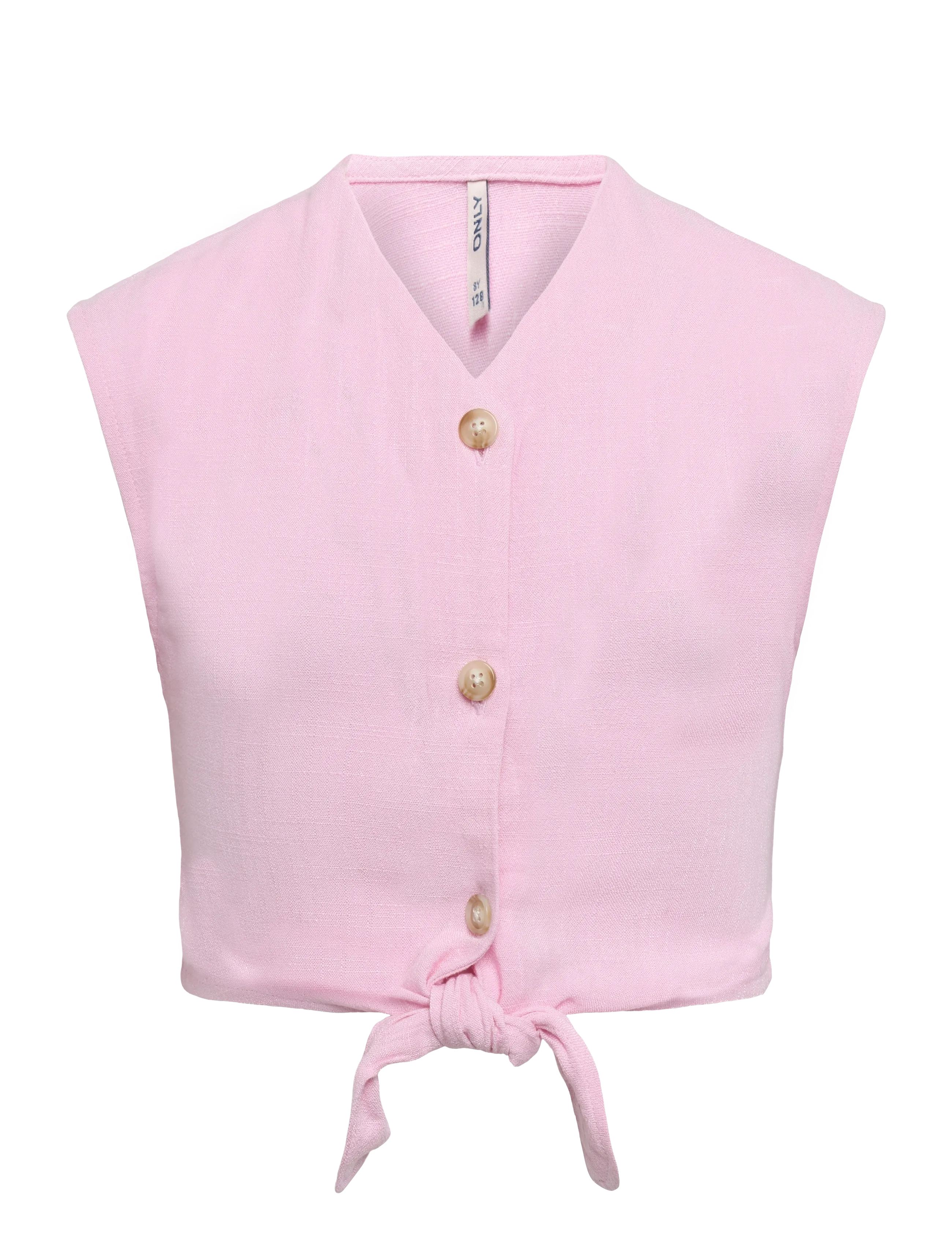 Kids Only KOGSIESTA SS KNOT LIN BL SHIRT PNT - Shirts - PIROUETTE / pink/rose