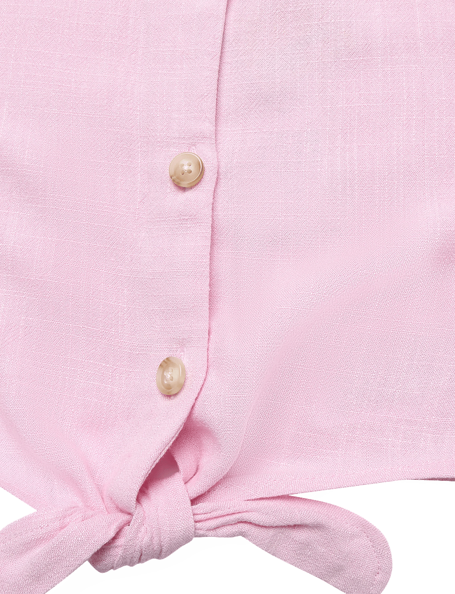 Kids Only - KOGSIESTA SS KNOT LIN BL SHIRT PNT - lühikeste varrukatega särgid - pirouette - 2