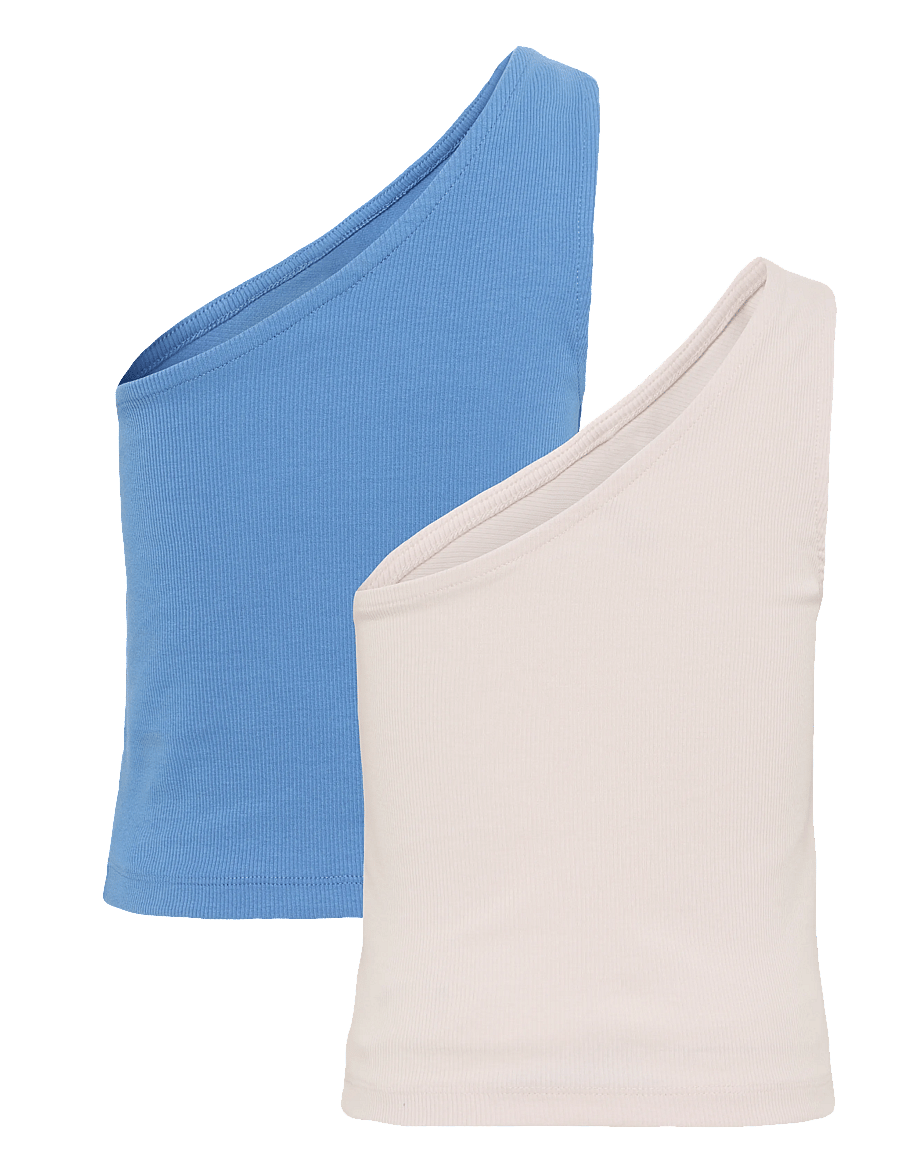 Kids Only - KOGNESSA LIFE ONESHOULDER TOP JRS 2-PACK - regatta - 1
