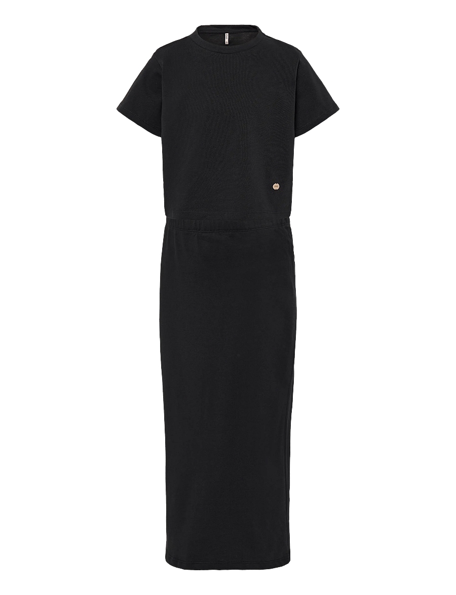 Kids Only - KOGSILVINA SS TOP/MIDI SKIRT SET SWT - sæt med kortærmet t-shirt - black - 0