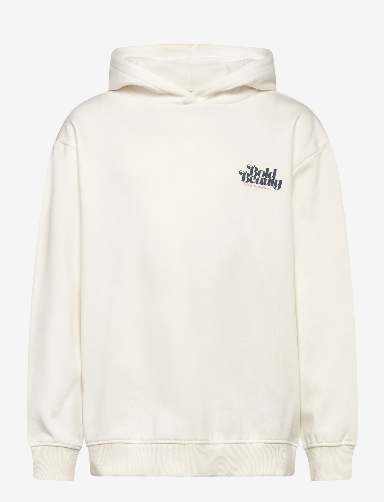 Kids Only KOGHOLLYLIFE L/S PRINTED HOODIE SWT - Yläosat - EGRET / cream