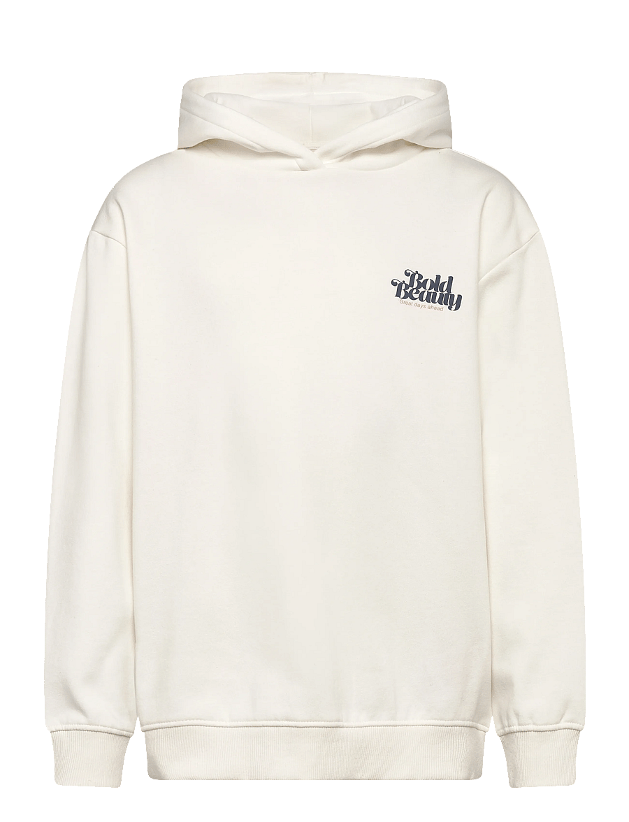 Kids Only - KOGHOLLYLIFE L/S PRINTED HOODIE SWT - pulls à capuche - egret - 0