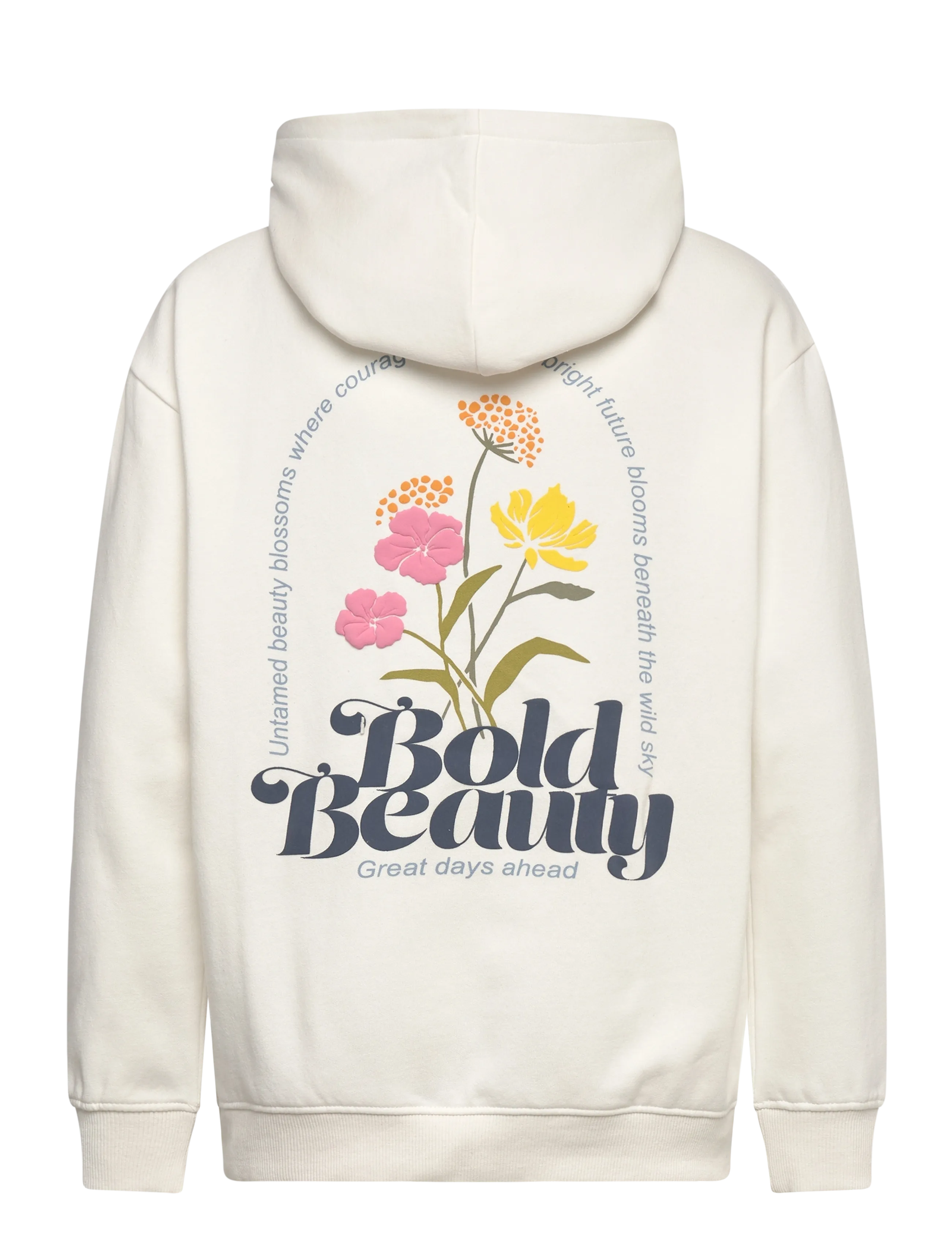 Kids Only - KOGHOLLYLIFE L/S PRINTED HOODIE SWT - pulls à capuche - egret - 1