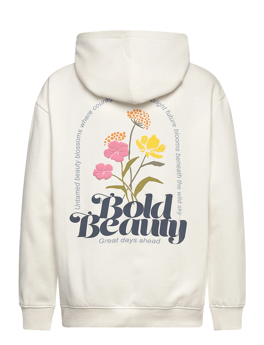 Kids Only - KOGHOLLYLIFE L/S PRINTED HOODIE SWT - pulls à capuche - egret - 1