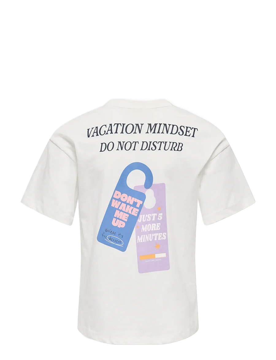 Kids Only - KOGVIVVI LIFE S/S LOOSE LOVELY TOP JRS - t-shirts à manches courtes - cloud dancer - 1