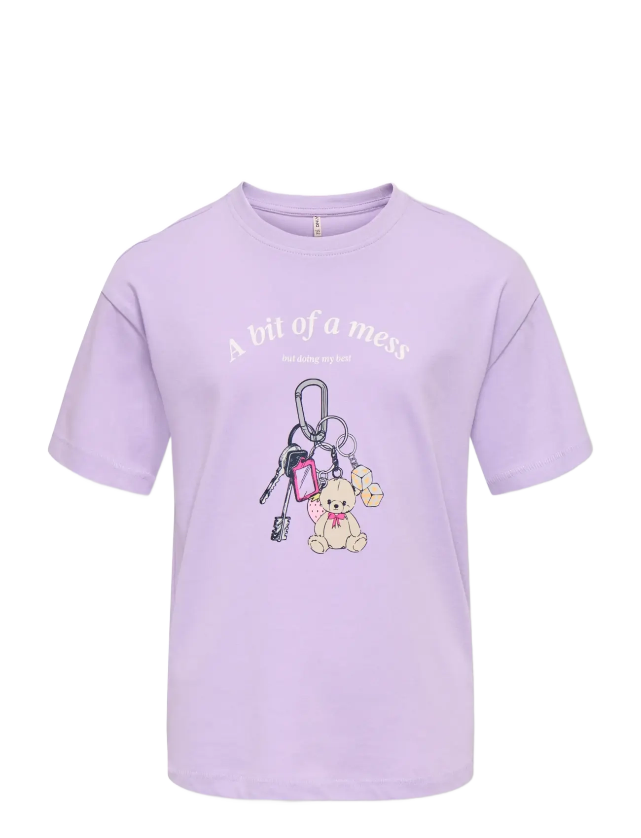 Kids Only KOGVIVVI LIFE S/S LOOSE LOVELY TOP JRS - Alussärgid - LILAC BREEZE / purple