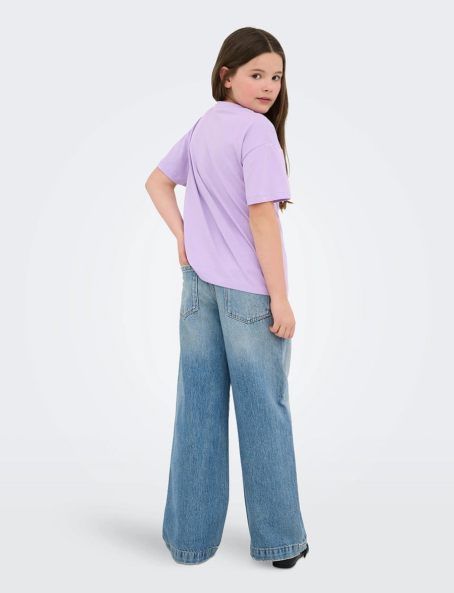 Kids Only - KOGVIVVI LIFE S/S LOOSE LOVELY TOP JRS - t-shirts à manches courtes - lilac breeze - 3
