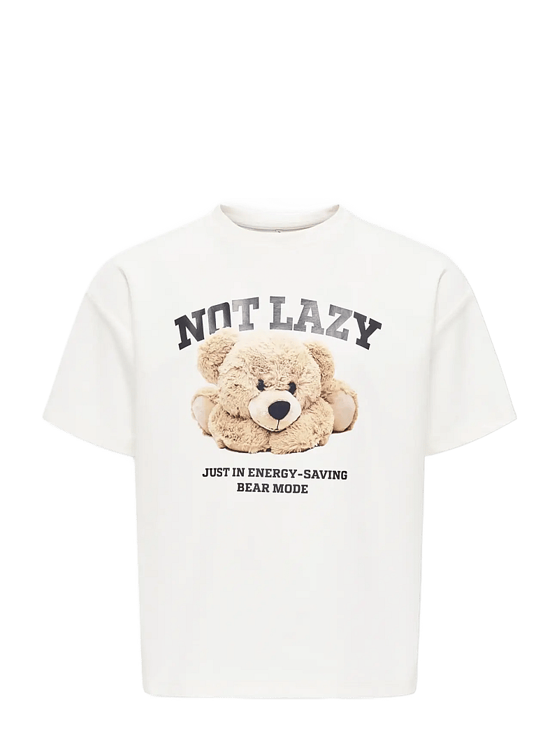 Kids Only - KOGBILLIE SS LOOSE PRINT TOP JRS NOOS - kurzärmelige - cloud dancer - 1
