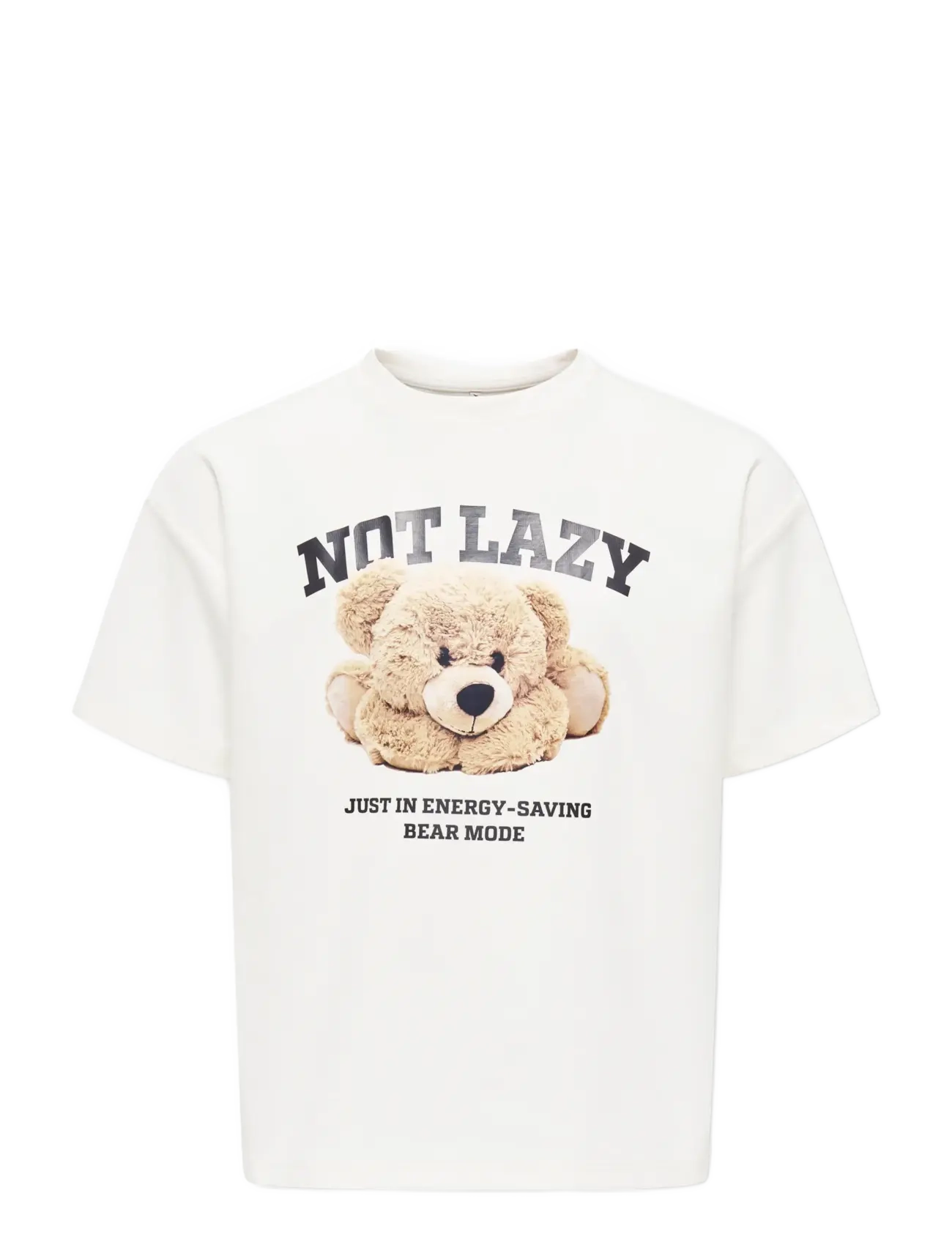 Kids Only KOGBILLIE SS LOOSE PRINT TOP JRS NOOS - T-shirts - CLOUD DANCER / white