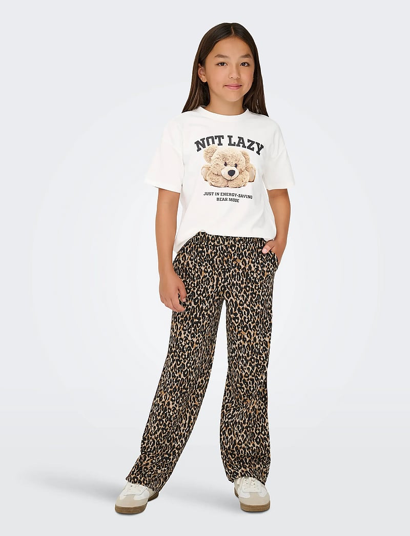 Kids Only - KOGBILLIE SS LOOSE PRINT TOP JRS NOOS - kurzärmelige - cloud dancer - 5