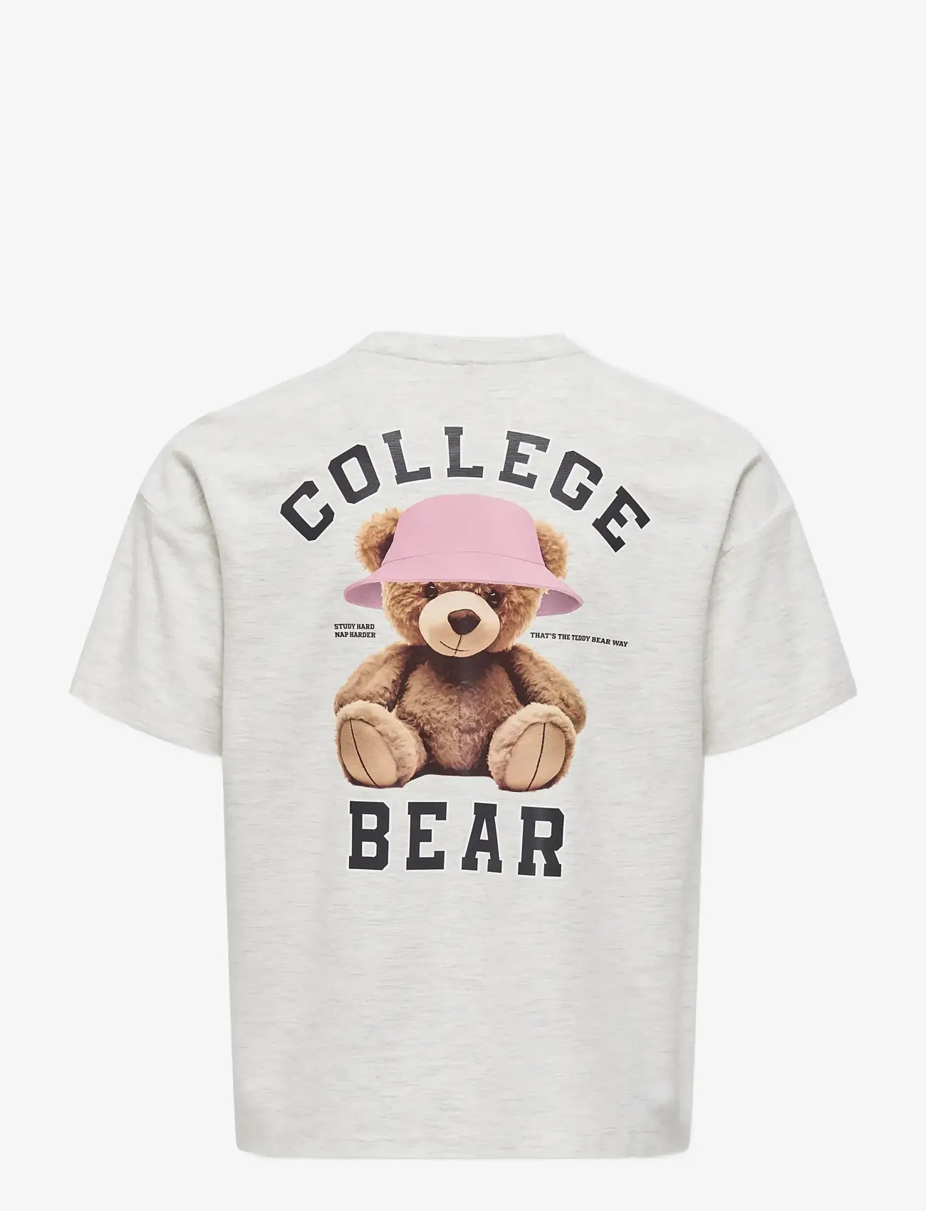 Kids Only - KOGBILLIE SS LOOSE PRINT TOP JRS NOOS - kortærmede t-shirts - light grey melange - 1