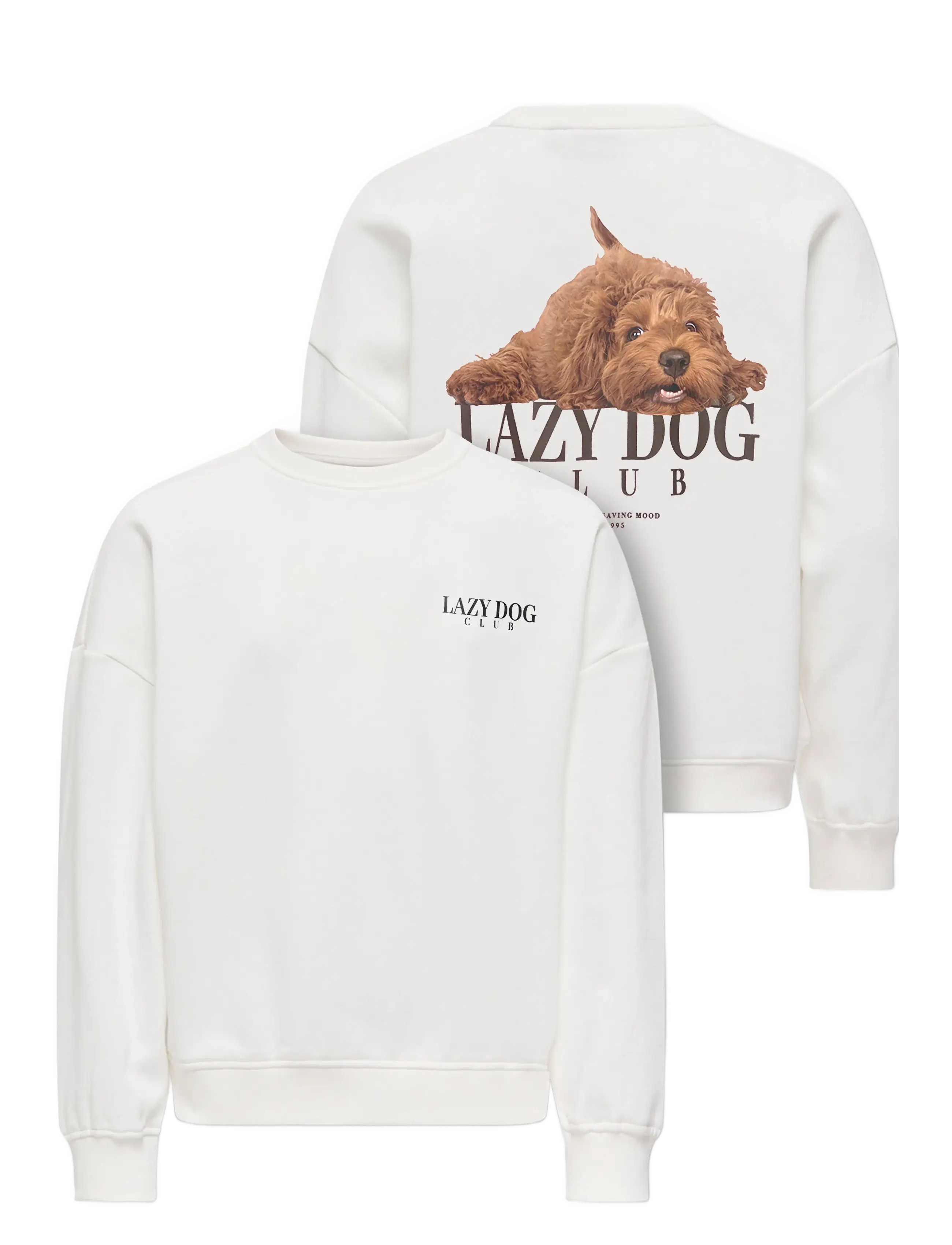 Kids Only - KOGBILA L/S OVZ PRINT O-NECK SWT NOOS - sweatshirts - cloud dancer - 2