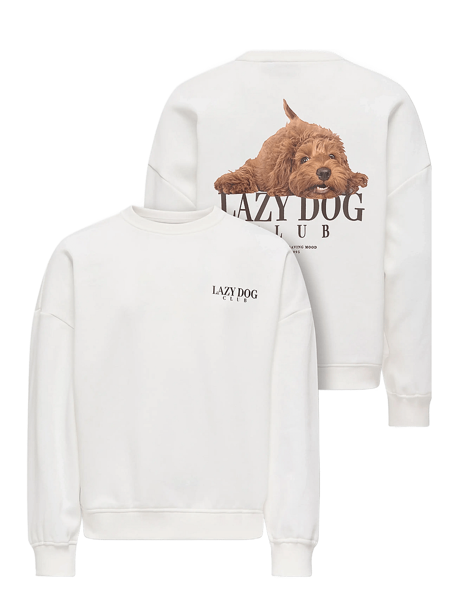 Kids Only - KOGBILA L/S OVZ PRINT O-NECK SWT NOOS - sweatshirts - cloud dancer - 2