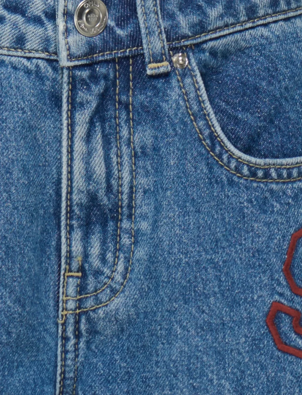 Kids Only - KOGJUICY HW WIDE LEG COLLEGE JEANS DNM - hosen mit weitem bein - medium blue denim - 2