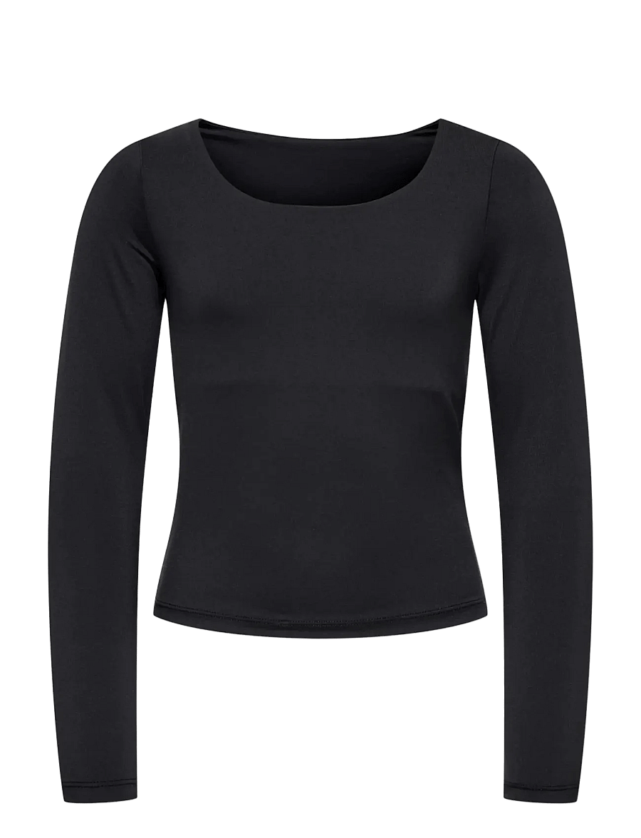Kids Only - KOGEA L/S 2-WAYS FIT TOP JRS NOOS - langærmede t-shirts - black - 1