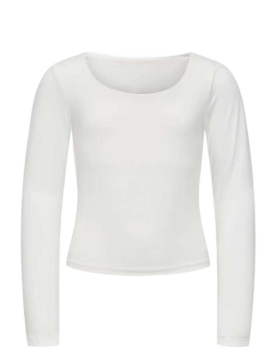 Kids Only - KOGEA L/S 2-WAYS FIT TOP JRS NOOS - t-shirts à manches longues - cloud dancer - 1
