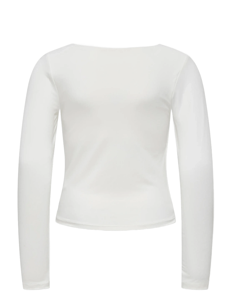 Kids Only - KOGEA L/S 2-WAYS FIT TOP JRS NOOS - t-shirts à manches longues - cloud dancer - 2