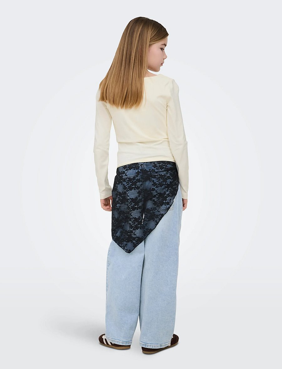 Kids Only - KOGEA L/S 2-WAYS FIT TOP JRS NOOS - t-shirts à manches longues - cloud dancer - 3