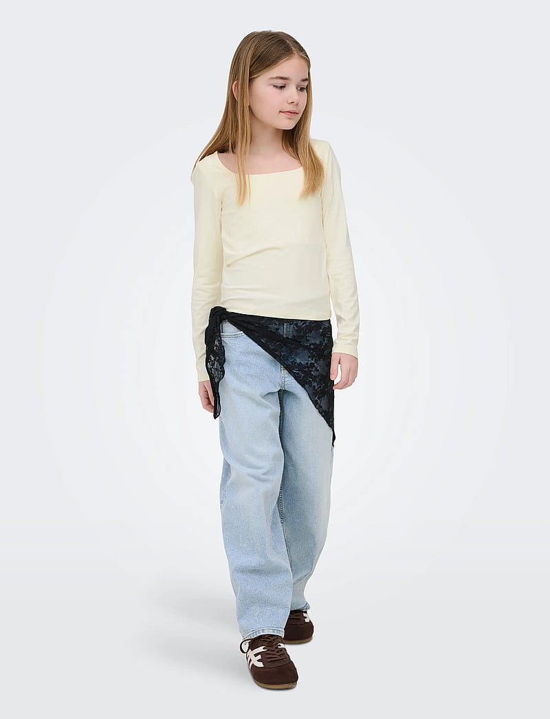 Kids Only - KOGEA L/S 2-WAYS FIT TOP JRS NOOS - marškinėliai ilgomis rankovėmis - cloud dancer - 4