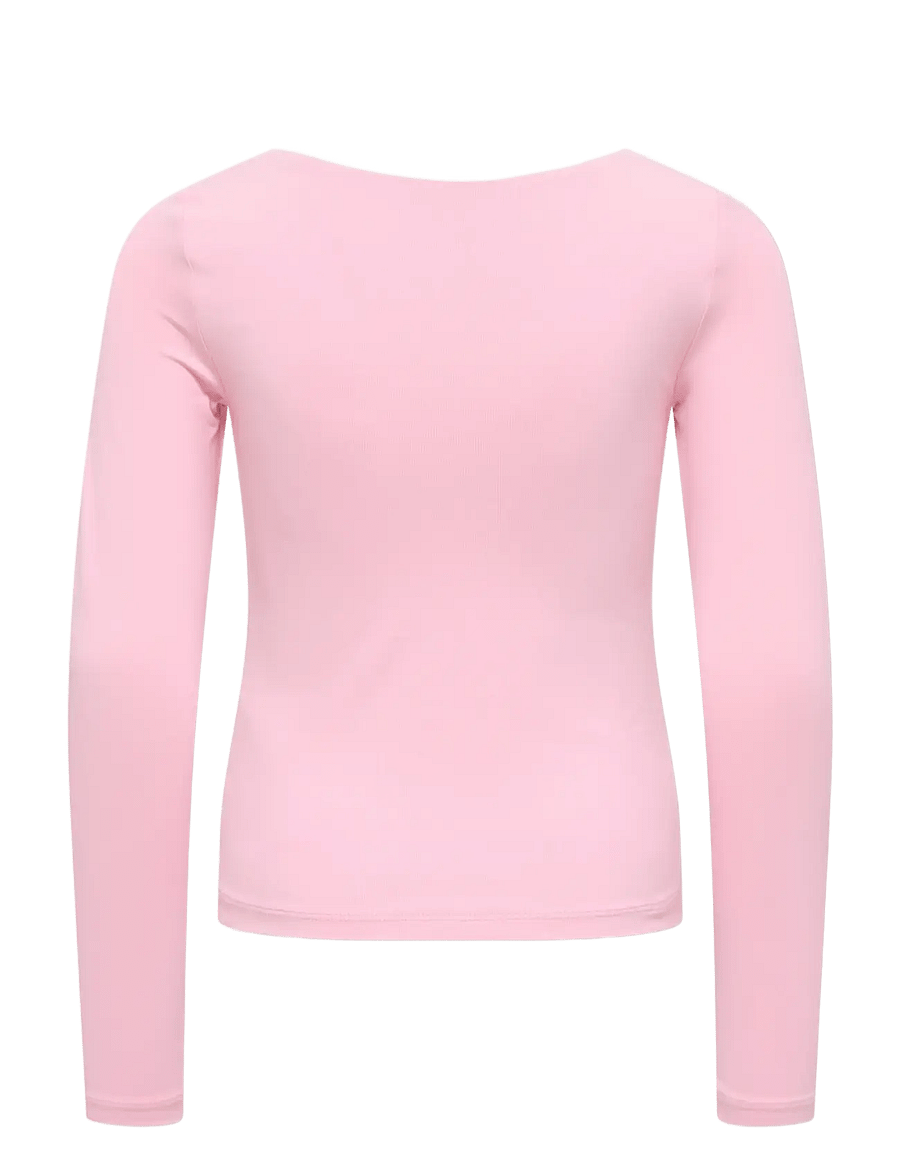 Kids Only - KOGEA L/S 2-WAYS FIT TOP JRS NOOS - langærmede t-shirts - romance rose - 2