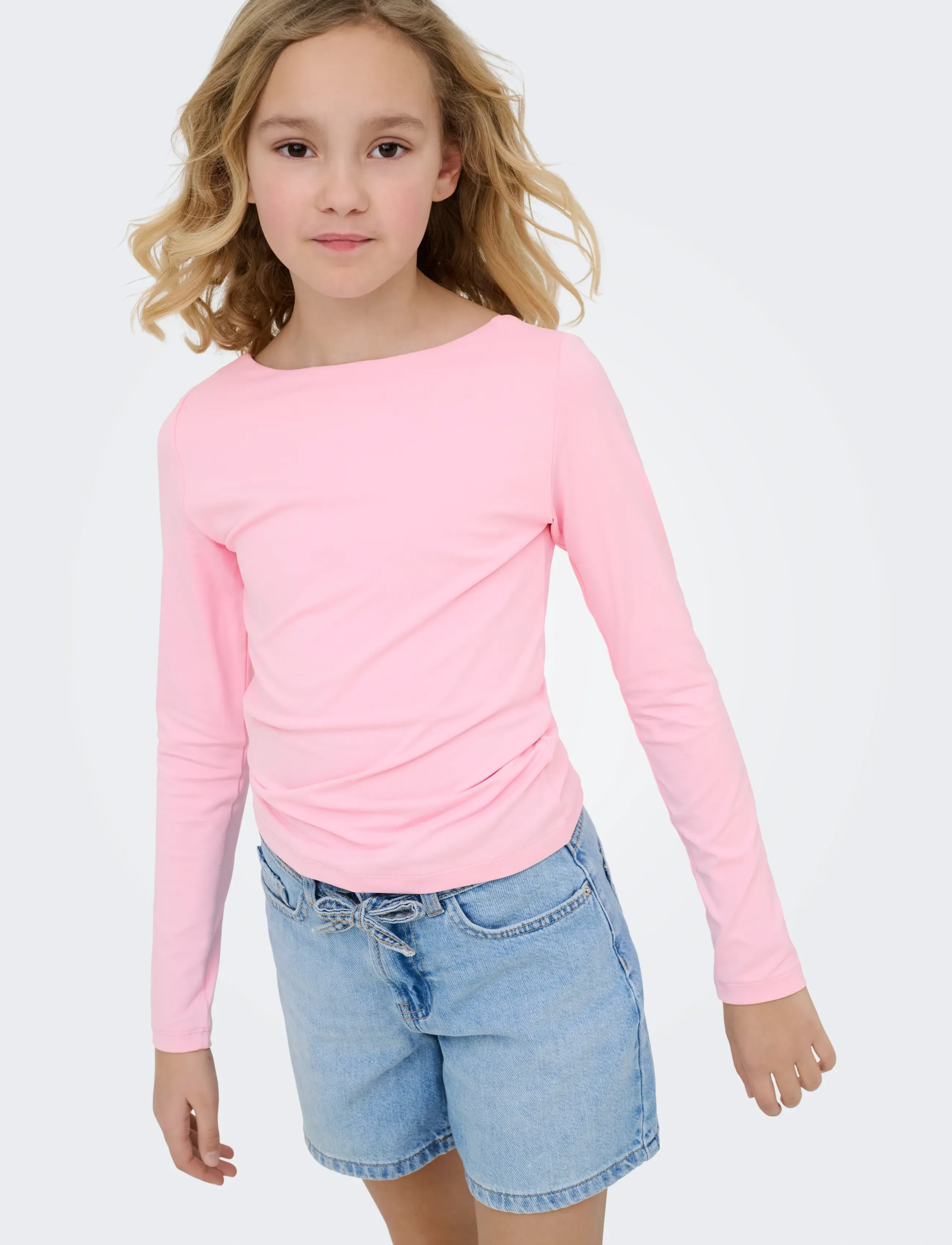 Kids Only - KOGEA L/S 2-WAYS FIT TOP JRS NOOS - long-sleeved t-shirts - romance rose - 5